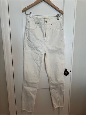 Madewell Perfect Vintage Crop White Jeans, 25